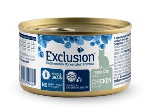 Exclusion Cat Sterilized +7 Chicken - Монопротеїнові консерви з куркою для стерилізованих літніх котів 85 г