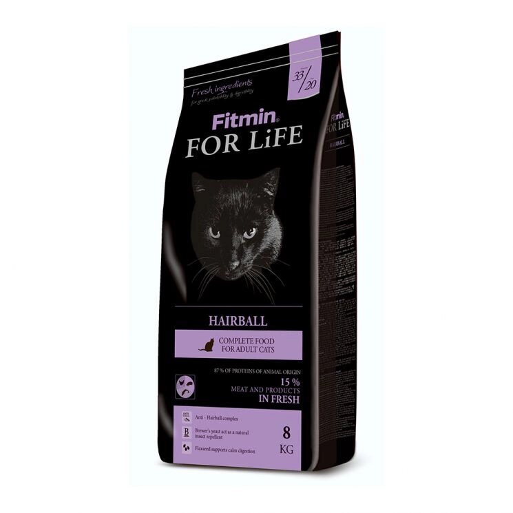 Fitmin cat For Life Hairball корм для дорослих довгошерстних котів, 10 кг від компанії ПП Блищик - фото 1