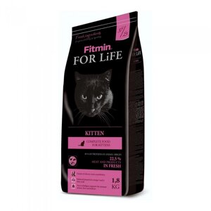 Fitmin cat For Life Kitten корм для котят в возрасте до 12-ти месяцев, беременных и лактирующих кошек 1,8 кг