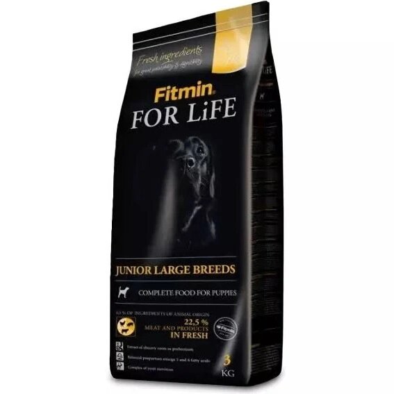 Fitmin dog For Life Junior large breeds комплексний корм для цуценят великих і гігантських порід 3 кг від компанії ПП Блищик - фото 1