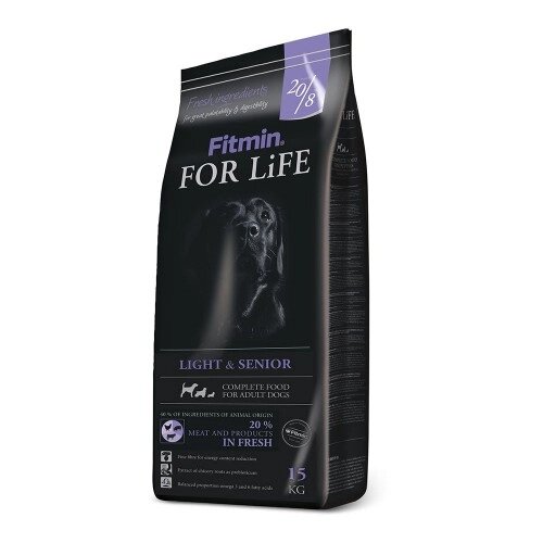 Fitmin dog For Life Light & Senior полегшений корм для дорослих собак з надмірною вагою та старшого віку,15 кг від компанії ПП Блищик - фото 1