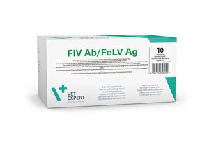 FiV Ab/FeLV Ag – антитіла імунодефіциту котів, вірус лейкемії, експрес-тест 2шт