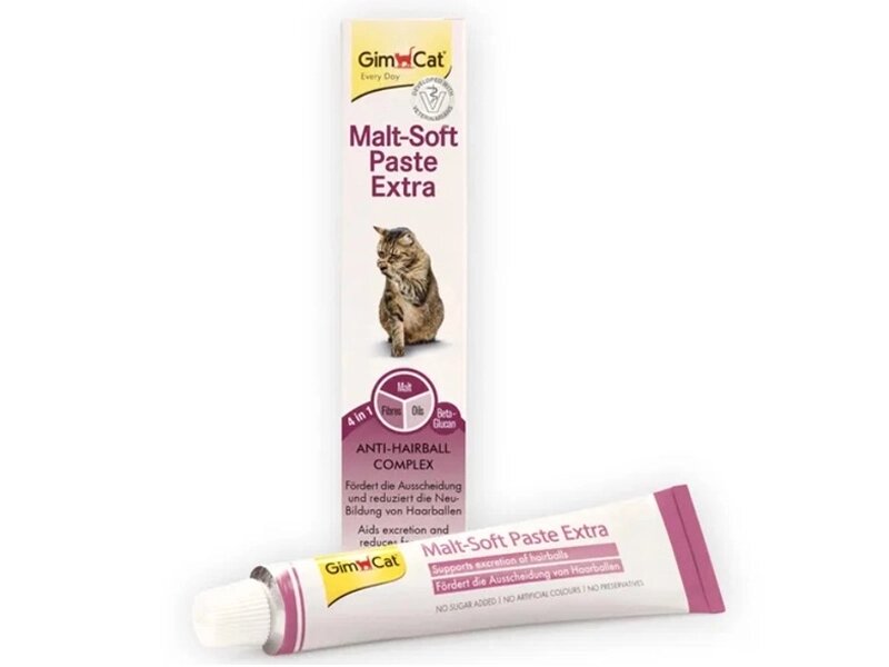 GimCat Malt-Soft Paste Extra Паста для кішок для виведення шерсті 200 г від компанії ПП Блищик - фото 1