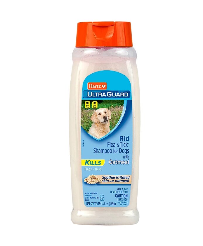 Hartz Ultra Guard Rid Flea&Tick Dog Shampoo with Oatmeal шампунь від бліх і кліщів з вівсянкою, 532 мл від компанії ПП Блищик - фото 1