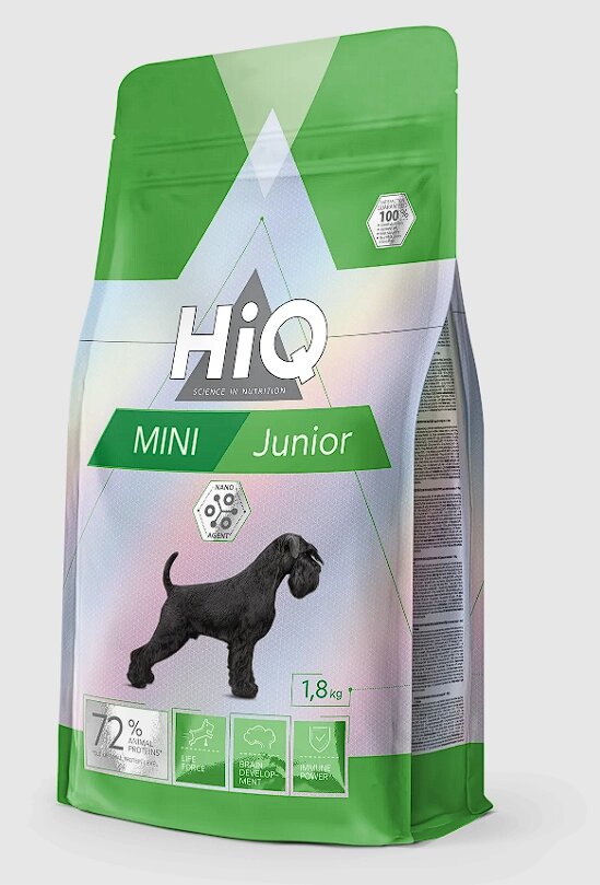 HiQ Mini Junior Сухий корм для цуценят та молодих собак малих порід 1,8кг від компанії ПП Блищик - фото 1