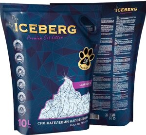 Iceberg Наповнювач силікагелевий для котячого туалету з ароматом лаванди 5л