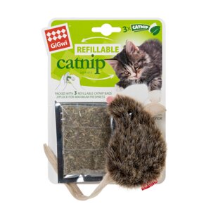 Іграшка для котів мишка з котячою м'ятою Gigwi Catnip 10см