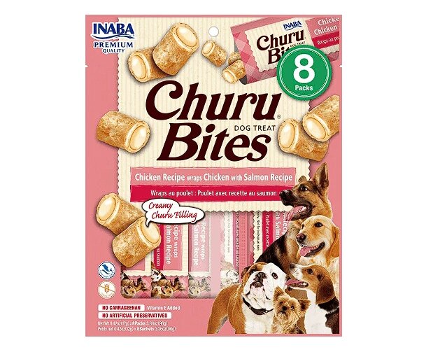 INABA Churu Bites Dog Treat - Chicken Salmon подушечки зі смаком куриці та лосося 96г від компанії ПП Блищик - фото 1