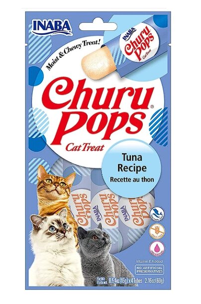 Inaba Churu Pops ласощі для котів зі смаком тунця, 60гр від компанії ПП Блищик - фото 1