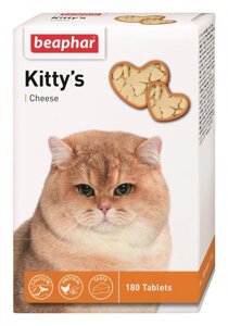 Kitty's + Cheese вітамінізовані ласощі з сиром для котів 180таб