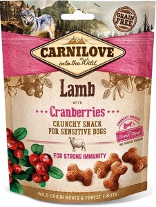 Лакомство Carnilove Crunchy Snack соб ягненок+клюква 200г