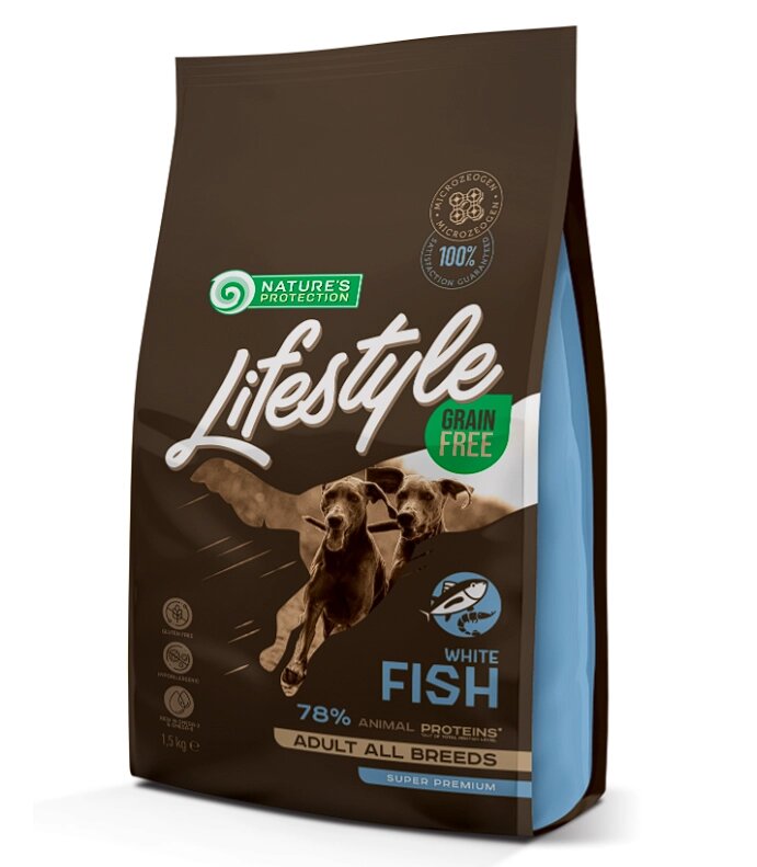 Lifestyle Grain Free White Fish Adult All Breeds 1.5кг беззерновий корм з білою рибою для дорослих собак всіх порід від компанії ПП Блищик - фото 1