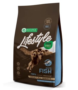 Lifestyle Grain Free White Fish Adult All Breeds 1.5кг беззерновий корм з білою рибою для дорослих собак всіх порід