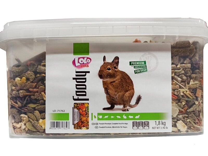 LoLo Pets foody for Degu Сухий корм для дегу, відро 1,8 кг від компанії ПП Блищик - фото 1