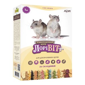 "ЛориВит+витаминизированный корм для декоративных крыс, 1000г
