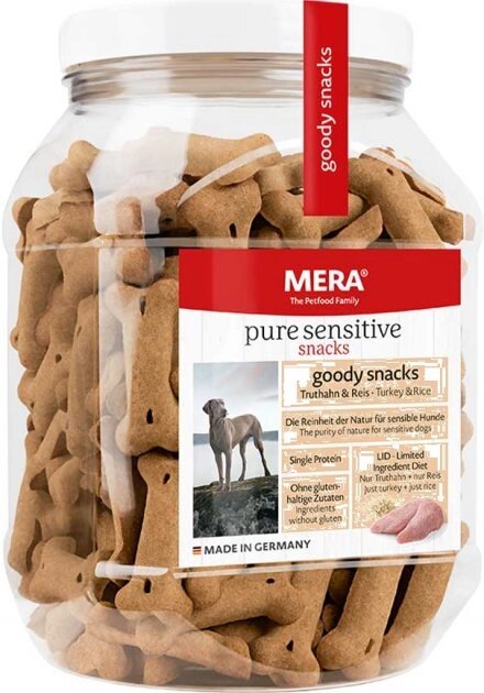 Mera good snacks pure sensitive Truthahn & Reis снеки для чутливих собак із індичкою та рисом, 600 гр від компанії ПП Блищик - фото 1