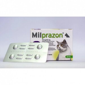 Мілпразон (Milprazon) 16 мг / 40 мг таблетки від глистів, 4 табл.