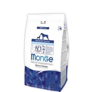 MONGE DOG medium starter корм для щенков середніх порід 1,5 кг