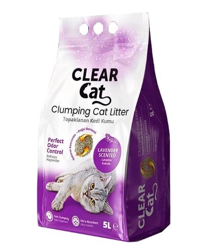 Наповнювач бентоніт Clear Cat 5л Лаванда від компанії ПП Блищик - фото 1