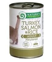 Nature's Protection Cat Neutered Turkey, Salmon & Rice вологий корм 400г від компанії ПП Блищик - фото 1