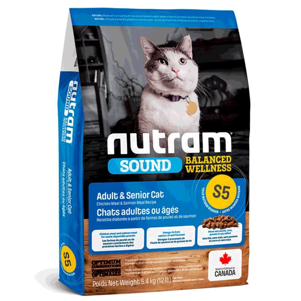 NUTRAM Sound Balanced Wellness Adult Cat холістик корм для дорослих котів, 1.13kg від компанії ПП Блищик - фото 1