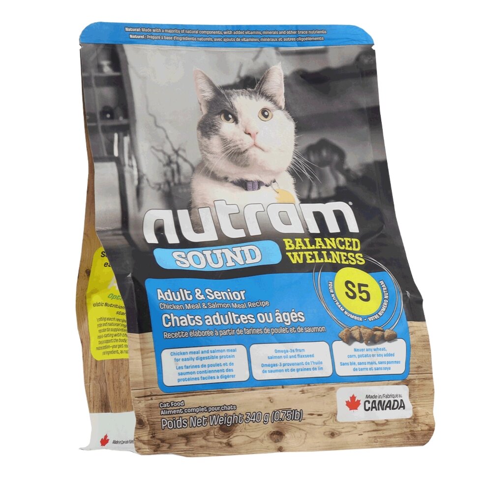 NUTRAM Sound Balanced Wellness Adult Cat холістик корм для дорослих котiв, 340g від компанії ПП Блищик - фото 1