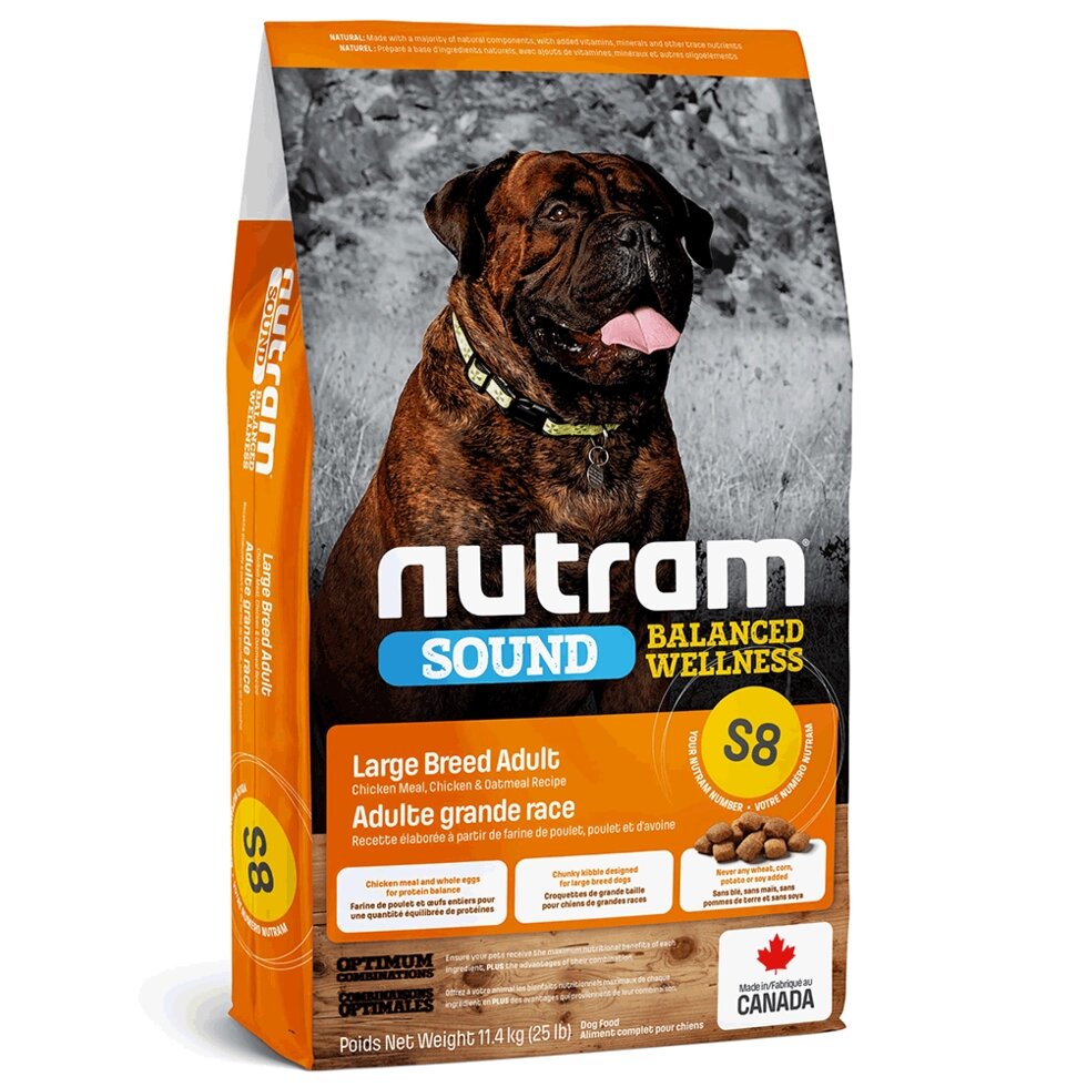 NUTRAM Sound Balanced Wellness Large Breed Adult Dog холістик корм для собак великих порід, 11.4kg від компанії ПП Блищик - фото 1