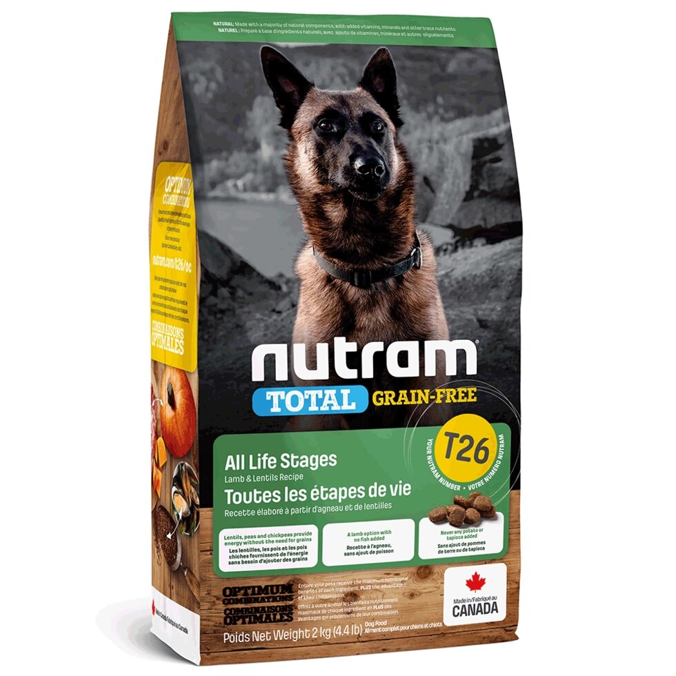 NUTRAM Total GF Lamb & Lentils Dog  холістик корм для собак БЕЗ ЗЛАКІВ, ягня, 11.4kg від компанії ПП Блищик - фото 1