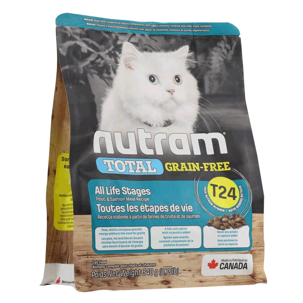 NUTRAM TOTAL GF Salmon & Trout Cat холістик корм для котiв БЕЗ ЗЛАКІВ, лосось/форель, 340g від компанії ПП Блищик - фото 1