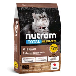 NUTRAM TOTAL GF Turkey & Chiken Cat холістик корм для котів БЕЗ ЗЛАКІВ, індичка/курка, 1.13kg