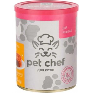 Pet Chef м'ясний паштет з куркою для кішок 360г