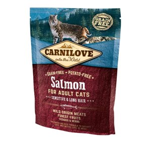 Сухий корм для кішок з чутливим травленням Carnilove Cat Salmon - Sensitive & Long Hair з лососем 400 г