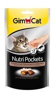 GimCat Nutri 60г - хрусткі подушки для кішок з птахом і биотином (400709 ) 60г