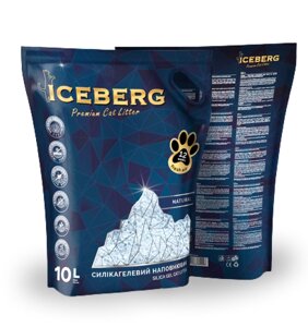 Iceberg - гігієнічний наповнювач для котів на основі кремнієвого гелю, неароматизований 10л