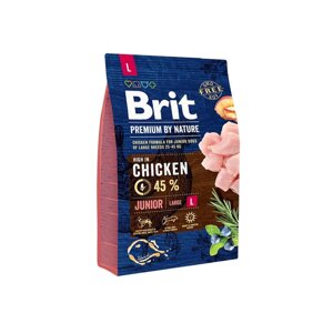 Brit Premium Dog Junior L 3 kg для цуценят і молодих собак (1-24 місяці) великих порід (25-45 кг)