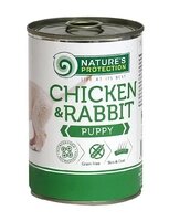 Вологий корм для цуценят всіх порід з куркою і кроликом Nature's Protection Puppy chicken & Rabbit 800г