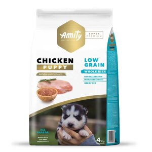 AMITY Super Premium Puppy, для цуценят усіх порід, з куркою 4 kg