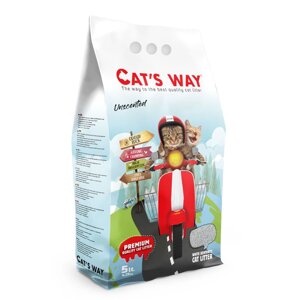 Бентонітовий наповнювач CAT'S WAY натуральний білий, 5л