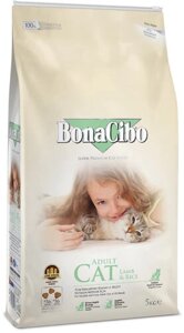 BonaCibo Adult Cat Ягня & Рис 5 кг