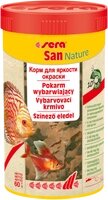 Sera San Nature корм для покращення кольору всіх декоративних риб. Пластівці 100мл