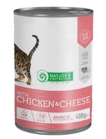 Вологий корм для дорослих котів з куркою і сиром Nature's Protection with Сhicken & Сheese 400 г