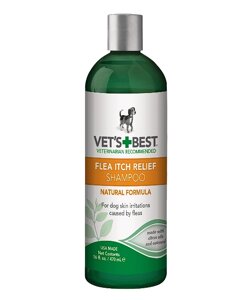 Vet's Best Flea Itch Relief Shampoo Заспокійливий шампунь при укусах бліх 410мл