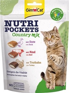 GimCat Nutri Pockets Country Mix з качкою, яловичиною та індичкою 150г