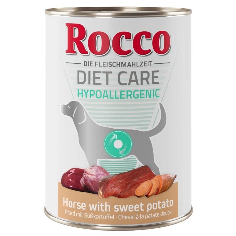 Rocco Diet Care Hypoallergenic Вологий корм при алергії, діареї, рвоті, випадінні шерсті, конина з картоплею 12штх400гр від компанії ПП Блищик - фото 1