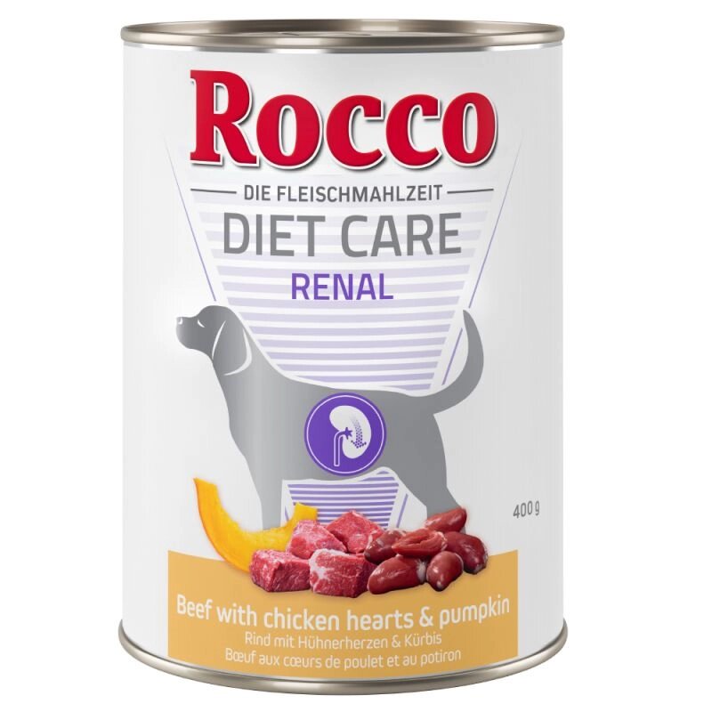 Rocco Diet Care Renal Вологий корм при нирковій недостатності, яловичина з курячими серцями та цукіні 12штх400г від компанії ПП Блищик - фото 1