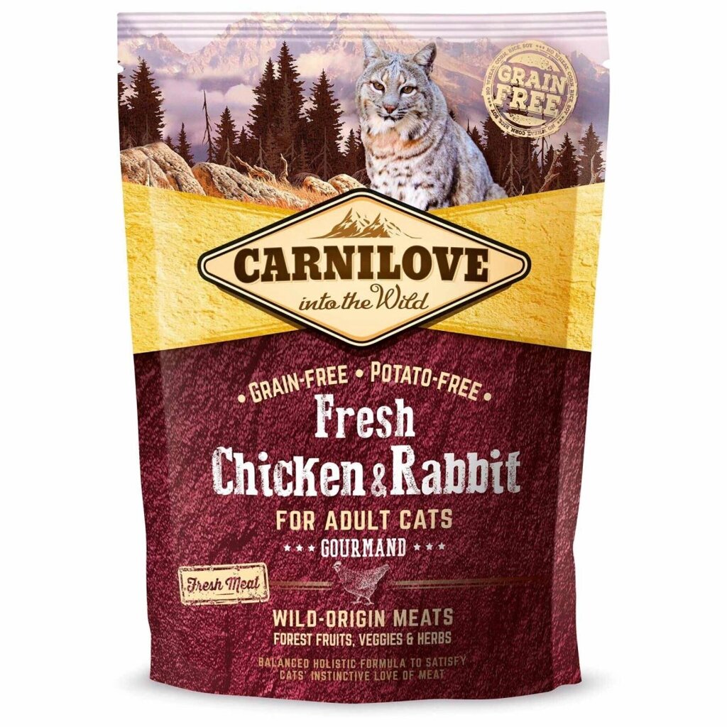 Сухий корм для дорослих кішок Carnilove Fresh Chicken &Rabbit курка та кролик 400 г від компанії ПП Блищик - фото 1