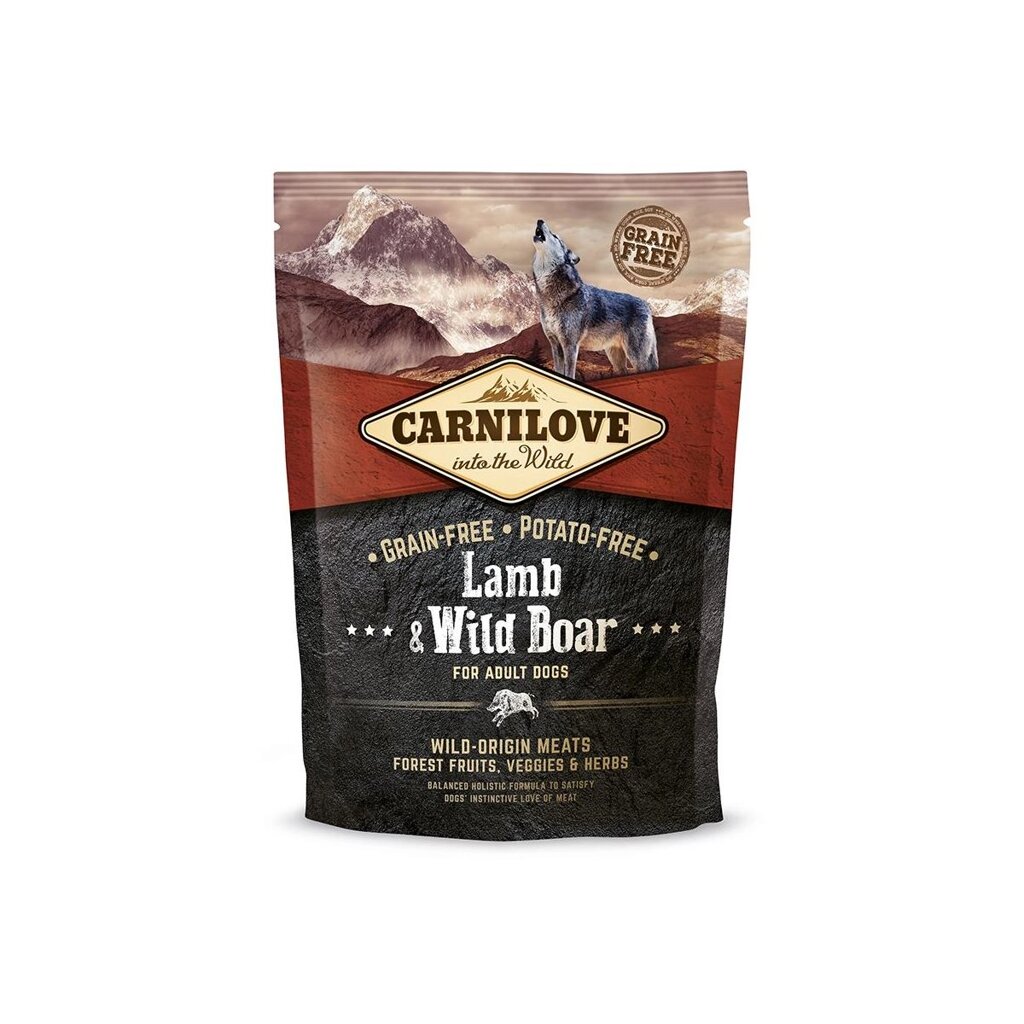 Сухий корм для дорослих собак усіх порід Carnilove Lamb & Wild Boar ягня та кабан 1,5 кг від компанії ПП Блищик - фото 1