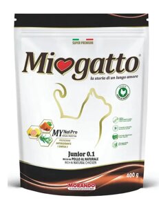 Сухий корм для кошенят Morando MioGatto Junior з натуральною куркою 400г