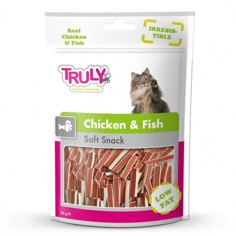 Truly Chicken & Fish Soft Snack для кішок з качкою та рибою 50г від компанії ПП Блищик - фото 1