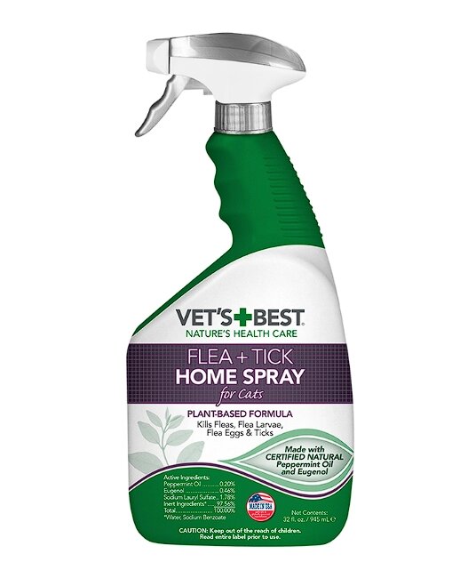 Vet's Best Flea & Tick Home Spray for Cats  Універсальний спрей від бліх та кліщів 945мл від компанії ПП Блищик - фото 1